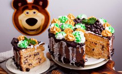 Вафельный торт “Медведь”
